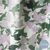 Greens & Pinks Floral Fabric Closeup