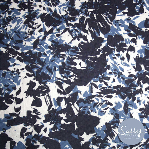 Light & Dark Blue Floral Print Fabric