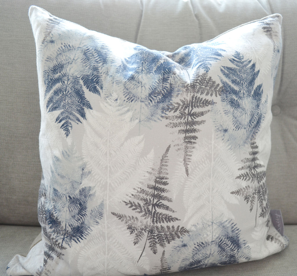 Dove grey natural pattern cushion