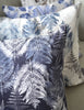Charcoal indigo fern cushion closeups