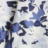Abstract floral blue fabric