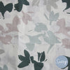 Abstract floral surface pattern fabric linen cotton mix